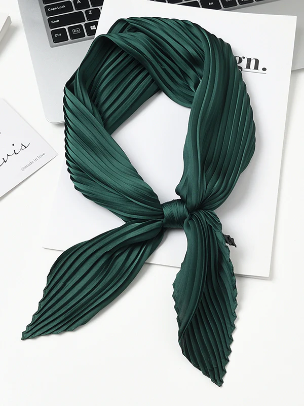 Pleated Solid Color Shawl&Scarf - Image 5