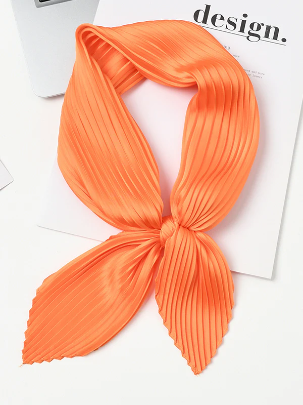 Pleated Solid Color Shawl&Scarf - Image 6