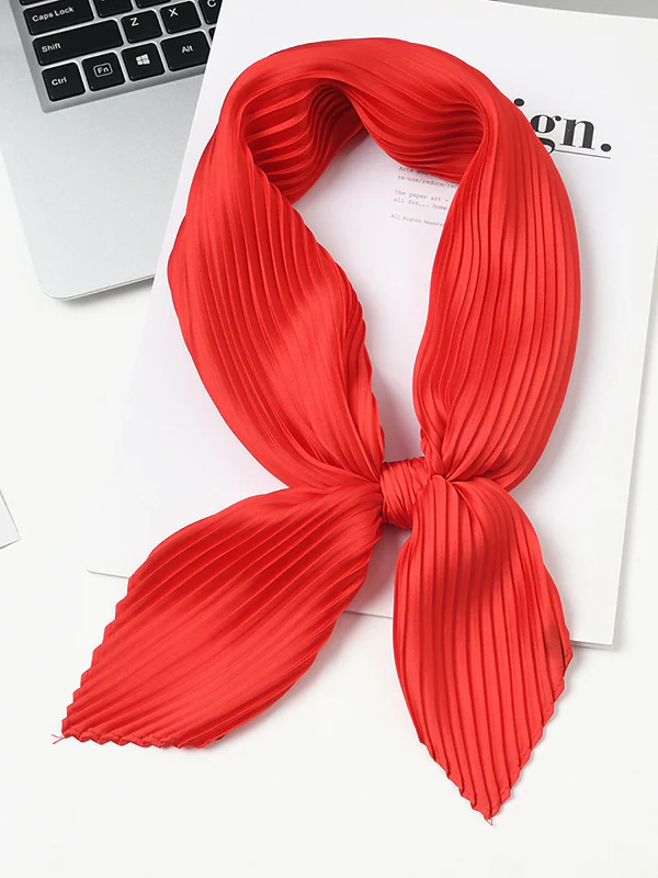 Pleated Solid Color Shawl&Scarf - Image 7
