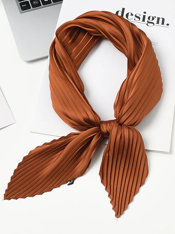 Pleated Solid Color Shawl&Scarf - Image 9