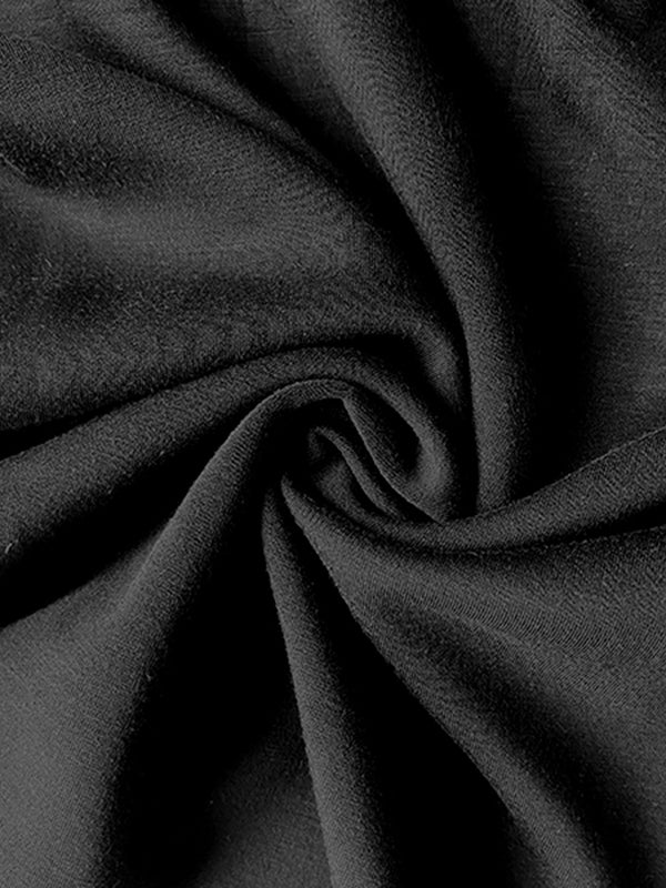 Flared Sleeves Half Sleeves Pleated Split-Joint Round-Neck Midi Dresses - Image 6