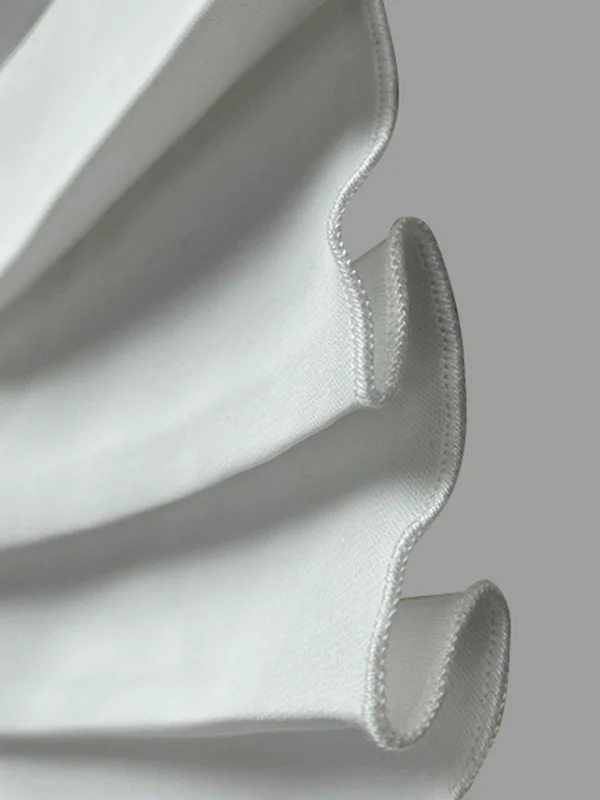 Flared Sleeves Half Sleeves Pleated Split-Joint Round-Neck Midi Dresses - Image 7