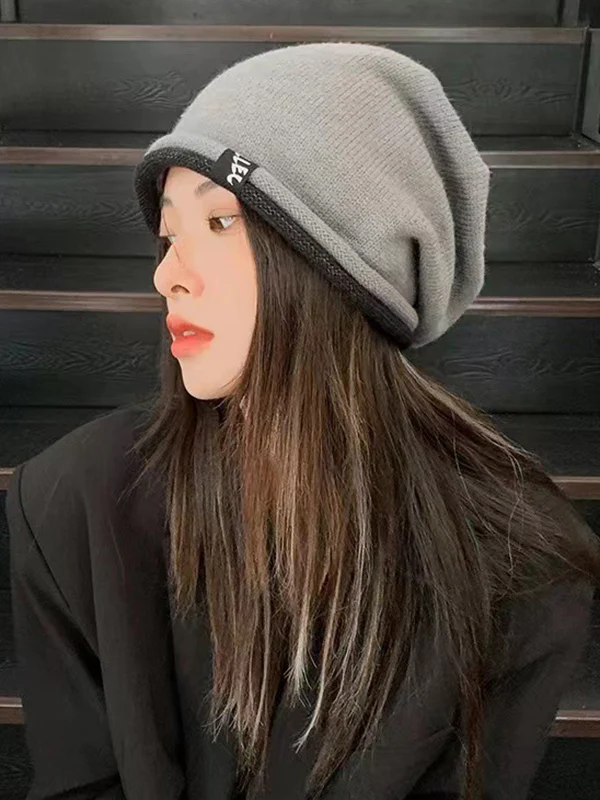 Pleated Split-Joint Knitted Hats - Image 2