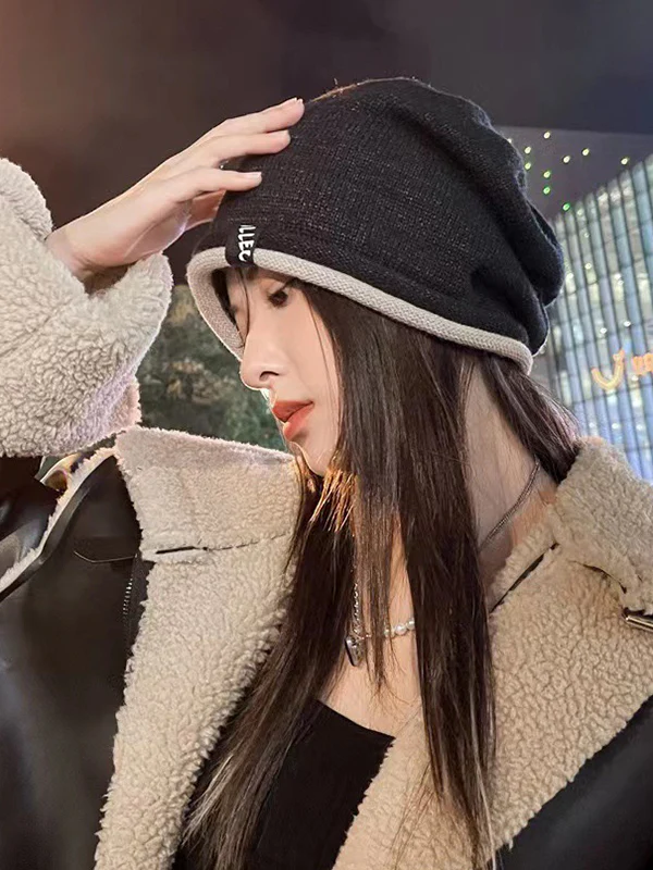 Pleated Split-Joint Knitted Hats - Image 6