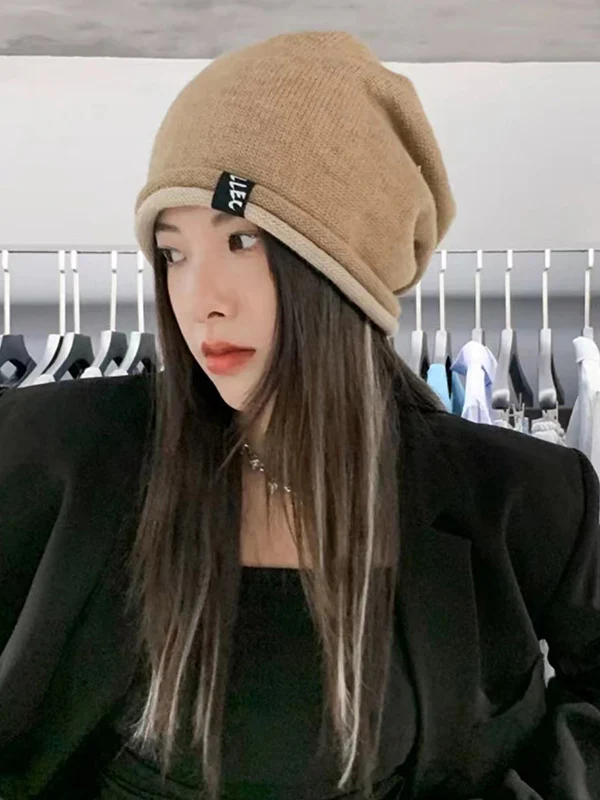 Pleated Split-Joint Knitted Hats - Image 9