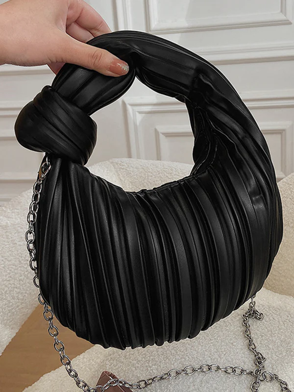 Pleated Split-Joint Zipper Bags Accessories Handbags Shoulder Bags - Image 11