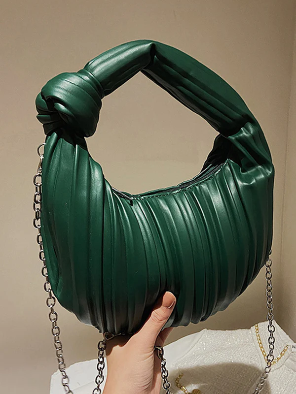 Pleated Split-Joint Zipper Bags Accessories Handbags Shoulder Bags - Image 15