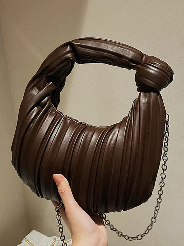 Pleated Split-Joint Zipper Bags Accessories Handbags Shoulder Bags - Image 16
