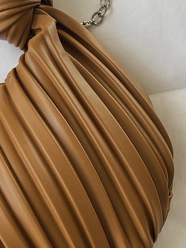 Pleated Split-Joint Zipper Bags Accessories Handbags Shoulder Bags - Image 23