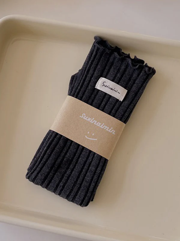 Pleated Wood Ear Lace Socks - Image 13