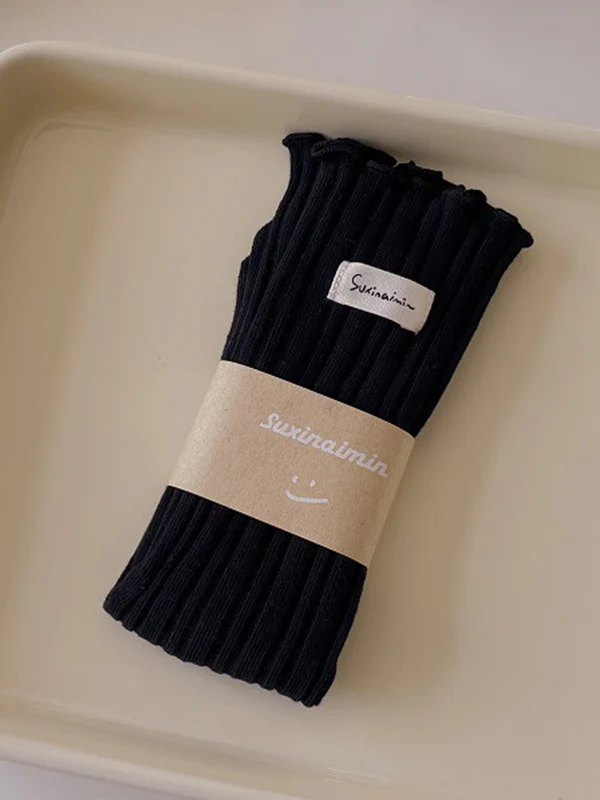 Pleated Wood Ear Lace Socks - Image 14