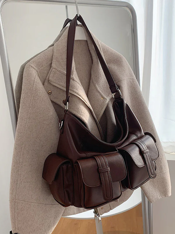 Pockets Split-Joint Bags Handbags Tote Bags - Image 5