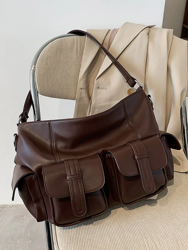 Pockets Split-Joint Bags Handbags Tote Bags - Image 6