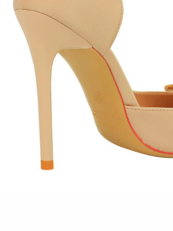 Pointed-Toe Shallow Cut Pumps Scarpin Salto - Image 16