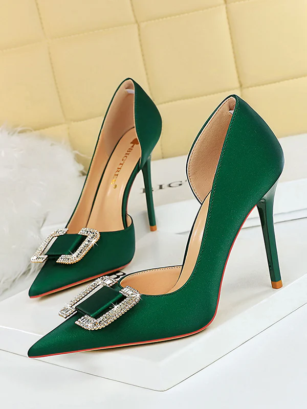 Pointed-Toe Shallow Cut Pumps Scarpin Salto - Image 2
