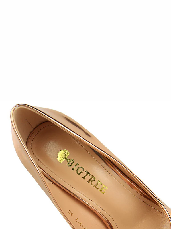 Pointed-Toe Shallow Cut Solid Color Pumps Scarpin Salto - Image 6