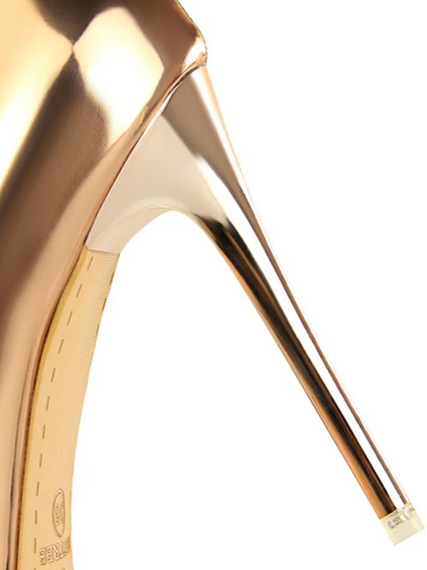 Pointed-Toe Shallow Cut Solid Color Pumps Scarpin Salto - Image 7