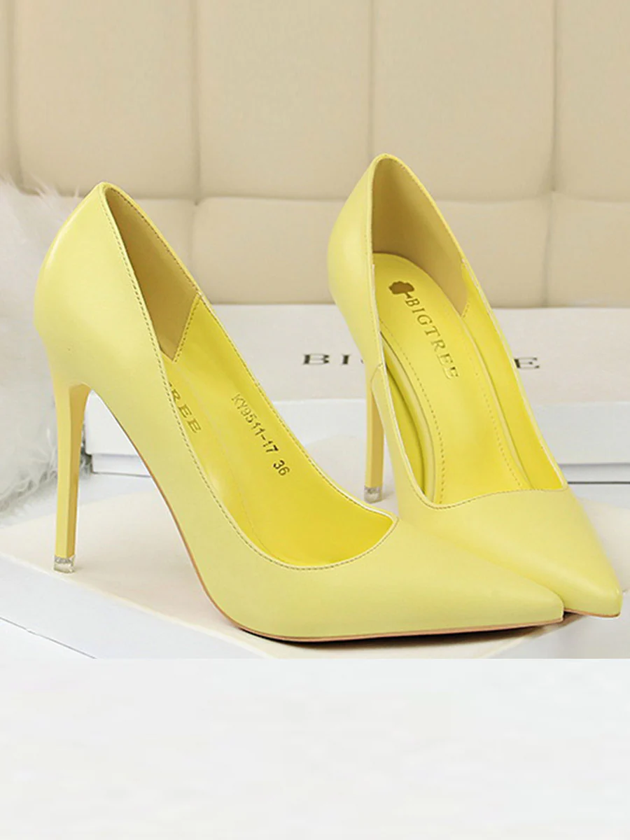Pointed-Toe Solid Color Pumps - Image 13