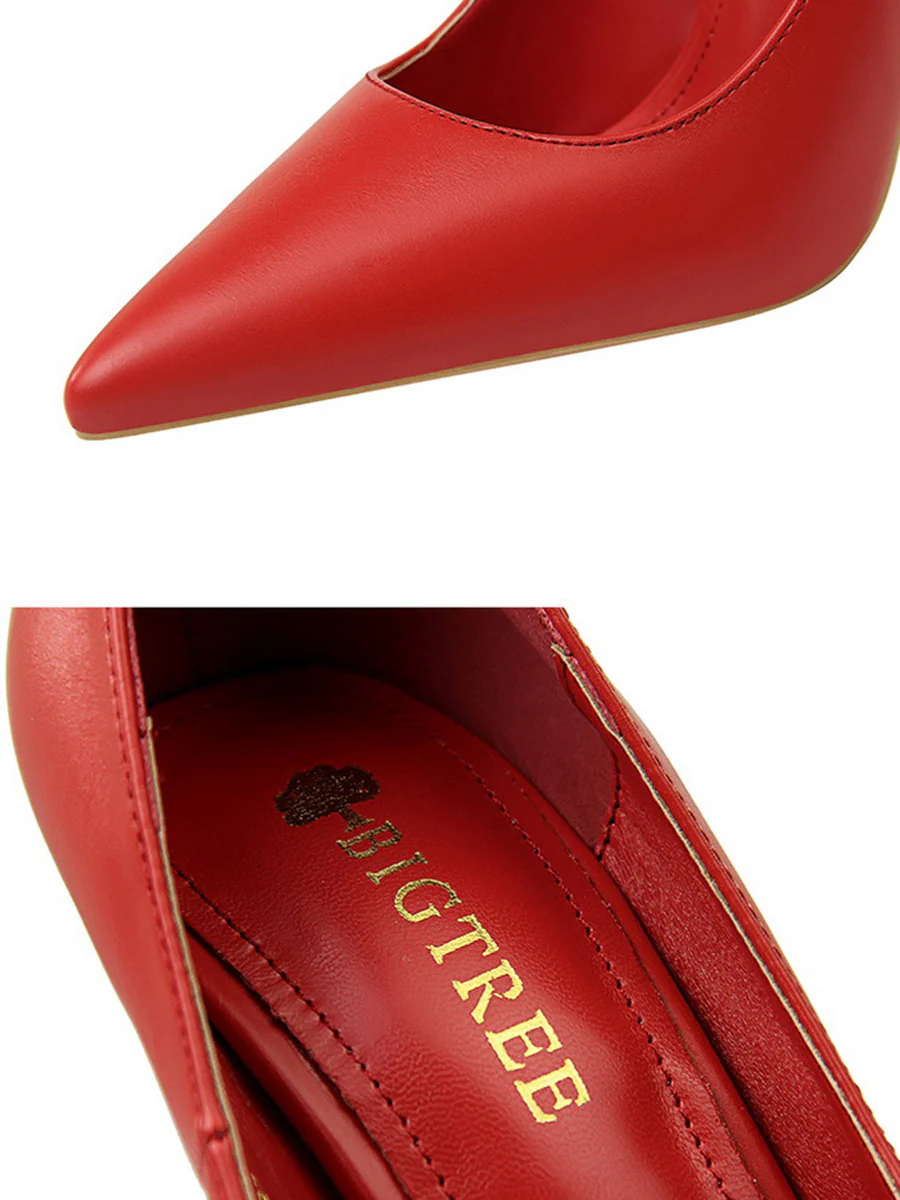 Pointed-Toe Solid Color Pumps - Image 16