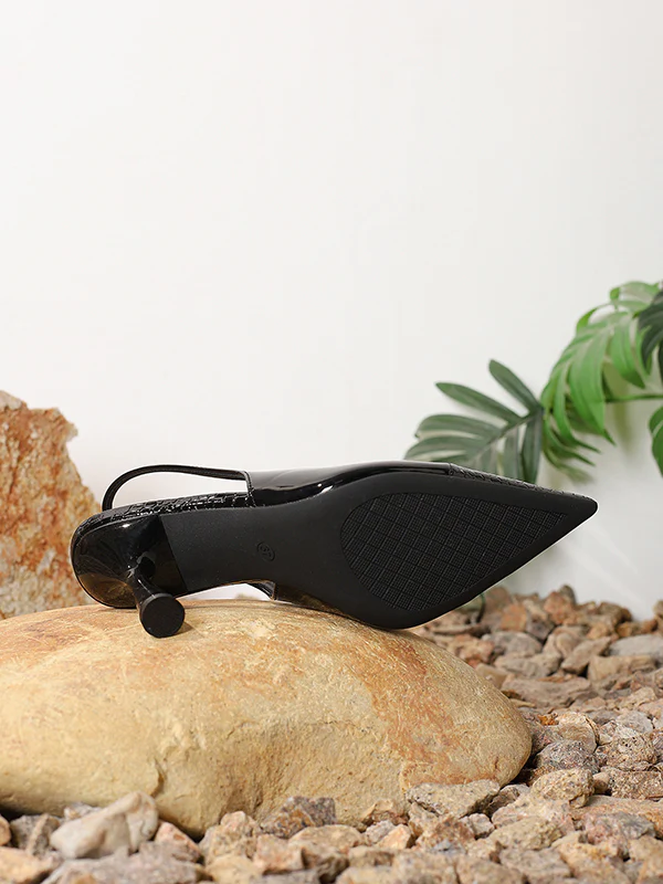 Pointed-Toe Split-Joint Pumps Slider Sandals - Image 18