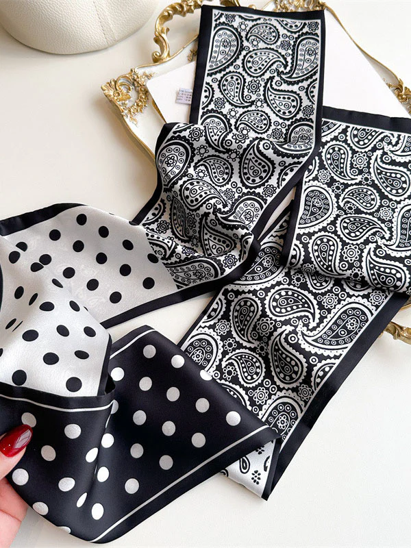 Polka Dot Printed Scarf - Image 2