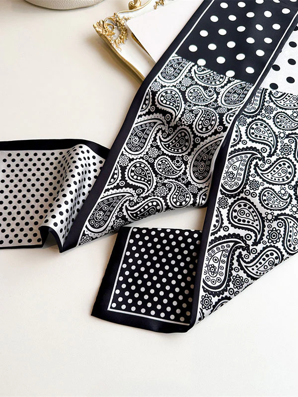Polka Dot Printed Scarf - Image 4