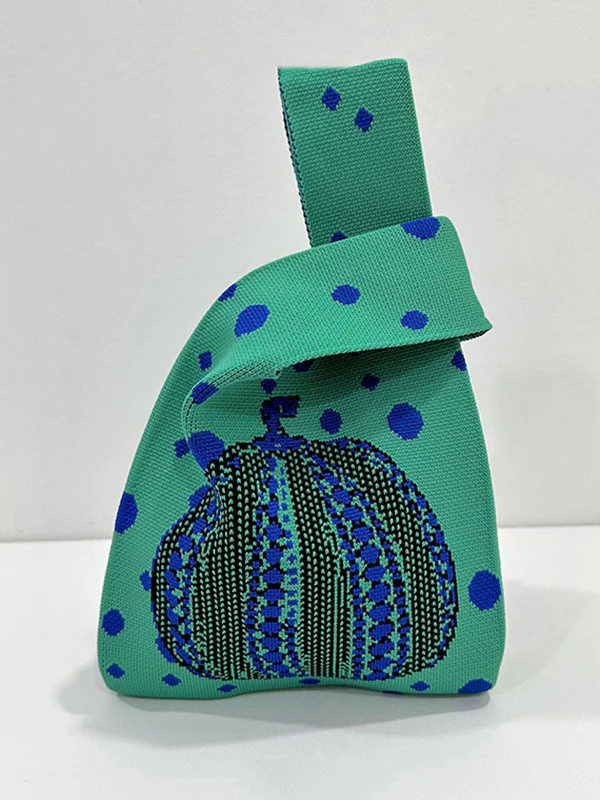 Polka-Dot Split-Joint Woven Bags Handbags - Image 3