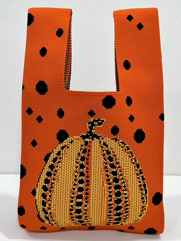 Polka-Dot Split-Joint Woven Bags Handbags - Image 9