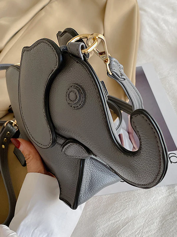 PU Elephant Shape Shoulder Bag Handbag - Image 10