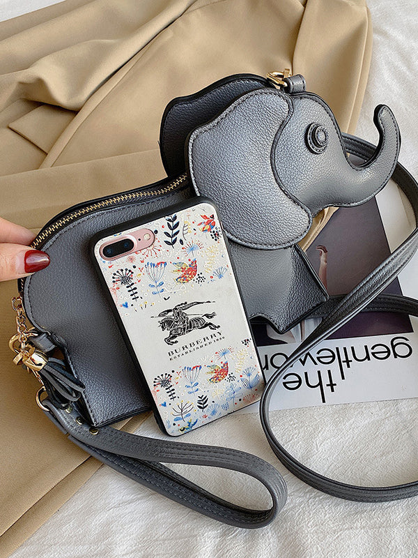 PU Elephant Shape Shoulder Bag Handbag - Image 5