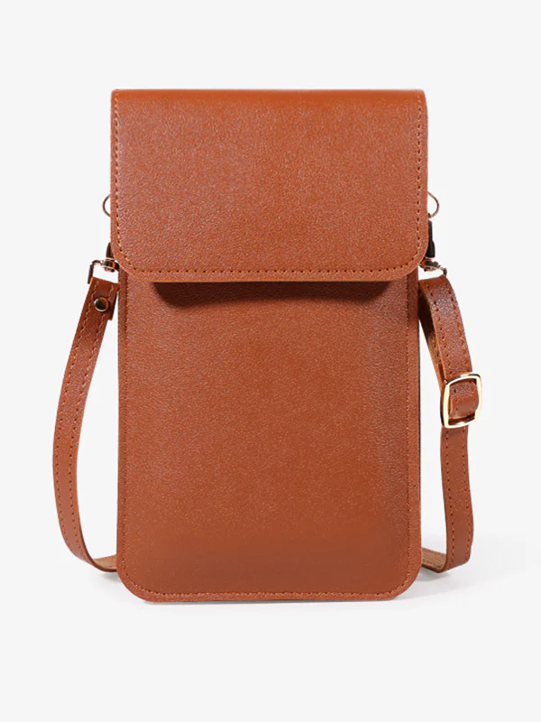 PU Simple Solid Color Sling Bag Shoulder Bag - Image 10