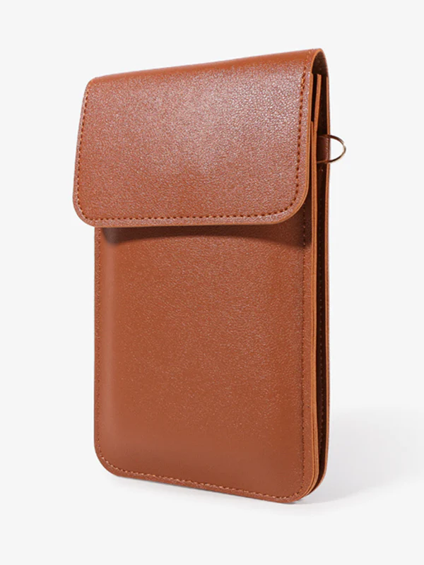 PU Simple Solid Color Sling Bag Shoulder Bag - Image 12