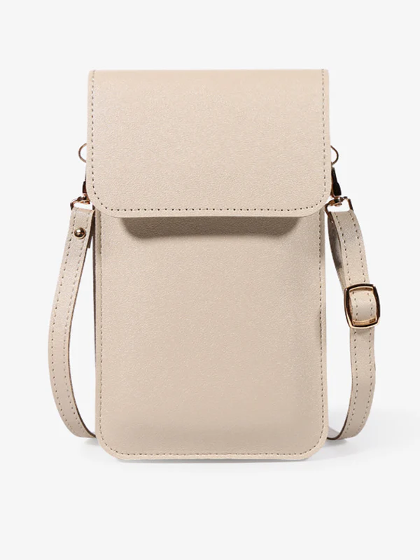 PU Simple Solid Color Sling Bag Shoulder Bag - Image 5