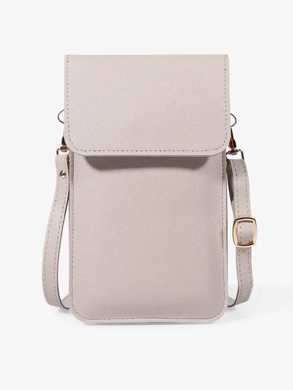 PU Simple Solid Color Sling Bag Shoulder Bag - Image 6