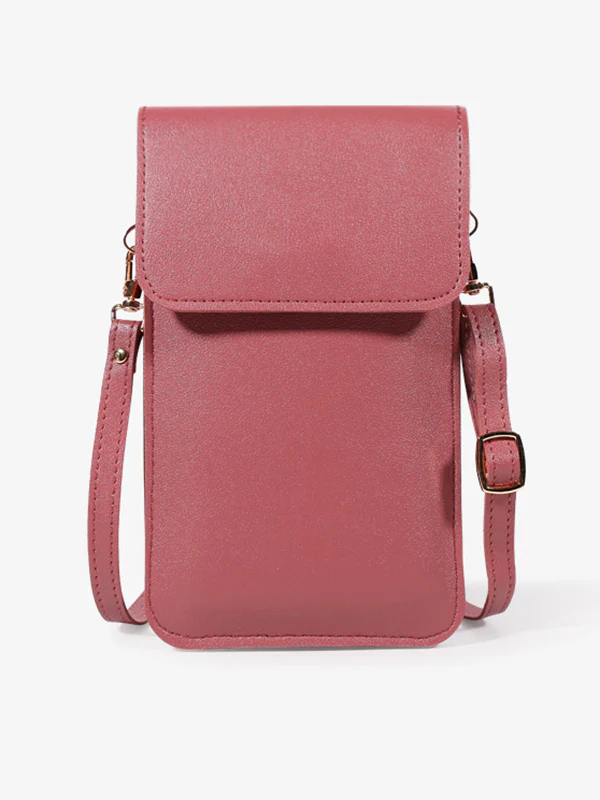PU Simple Solid Color Sling Bag Shoulder Bag - Image 7