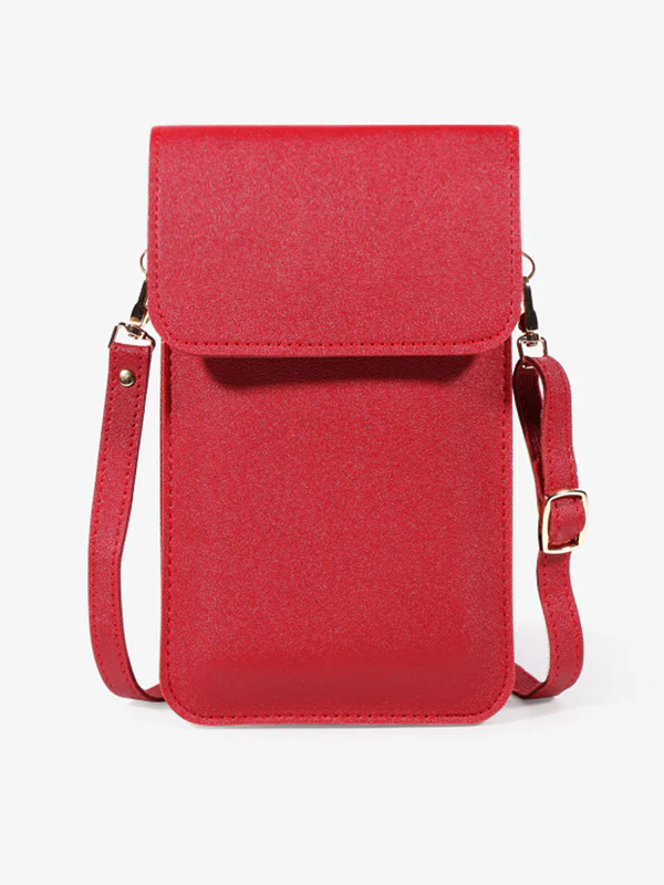 PU Simple Solid Color Sling Bag Shoulder Bag - Image 8