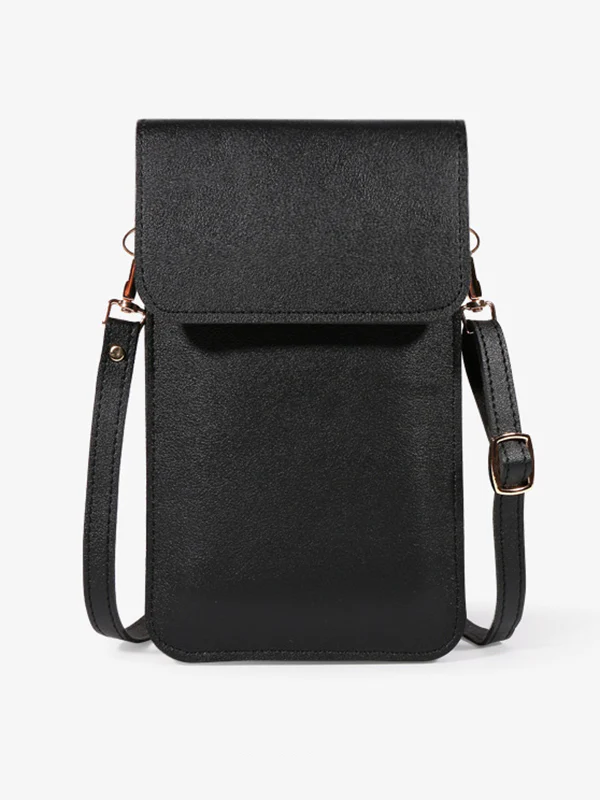 PU Simple Solid Color Sling Bag Shoulder Bag - Image 9