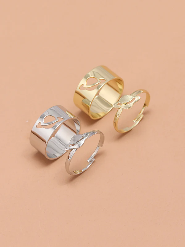Punk Planet Shape Rings Accessories - Image 2