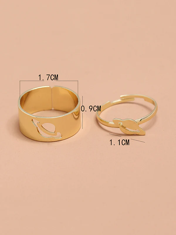 Punk Planet Shape Rings Accessories - Image 6