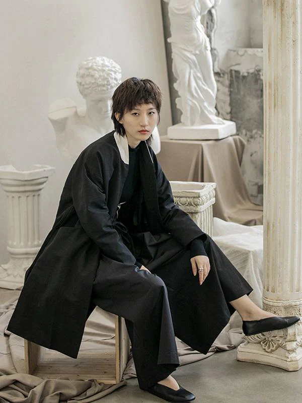 Retro Bandage Wide Leg Casual Pants - Image 7