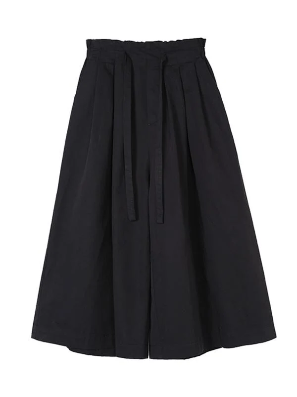 Retro Bandage Wide Leg Casual Pants - Image 9