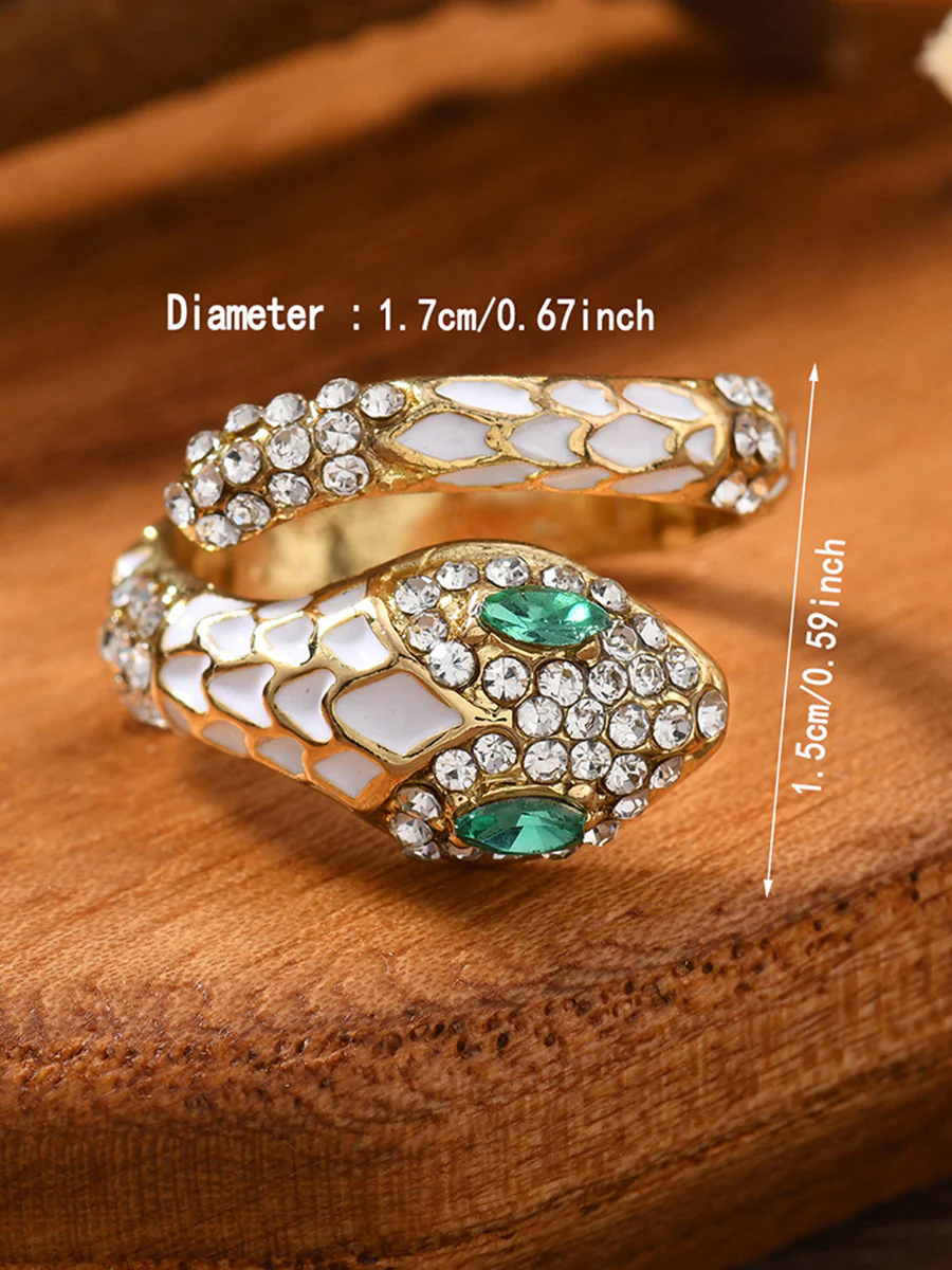 Rhine Stones Snake Shape Rings Accessories - Image 2
