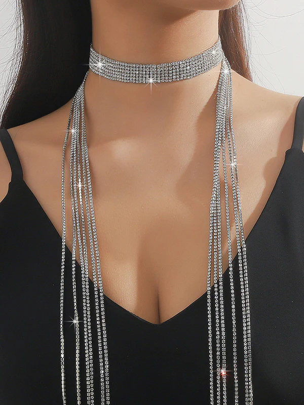 Rhine Stones Tasseled Necklaces Accessories - Image 13