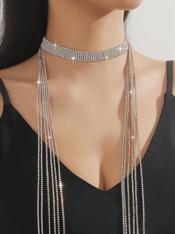 Rhine Stones Tasseled Necklaces Accessories - Image 7