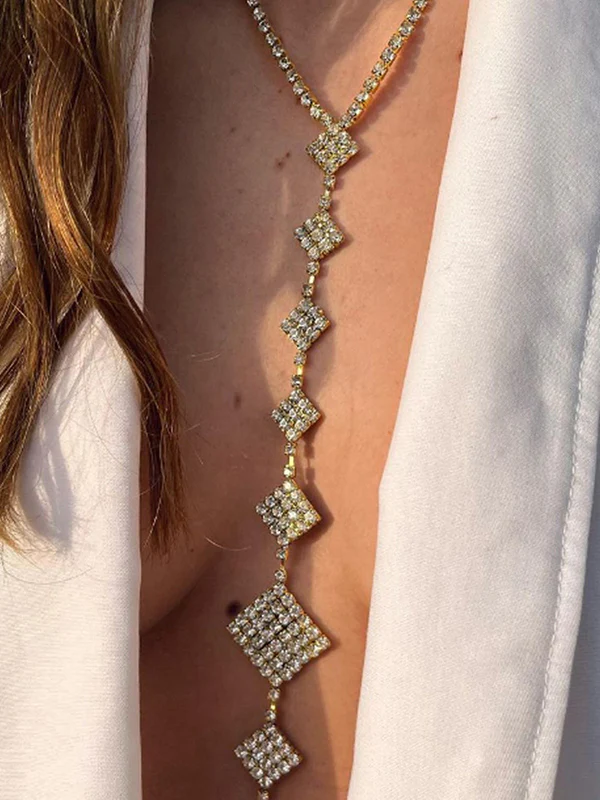 Rhinestone Rhombus Body Chain Accessories - Image 2
