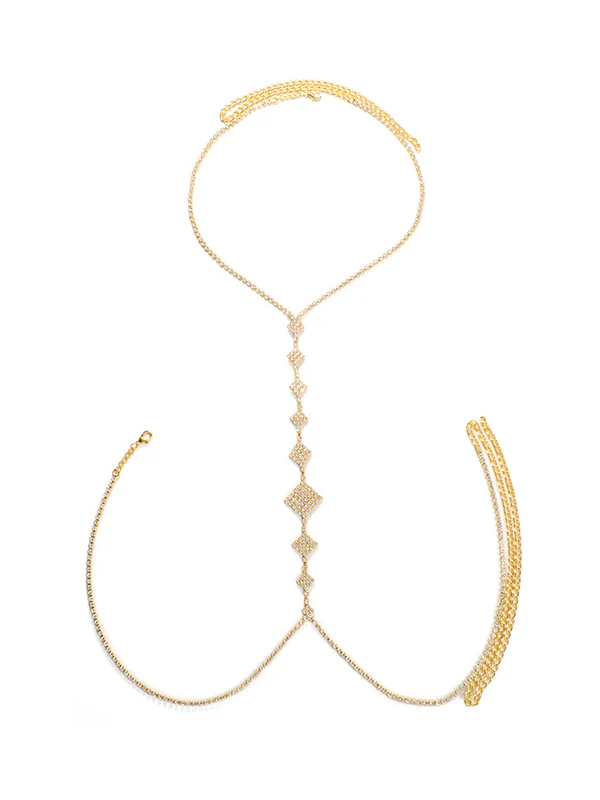 Rhinestone Rhombus Body Chain Accessories - Image 5