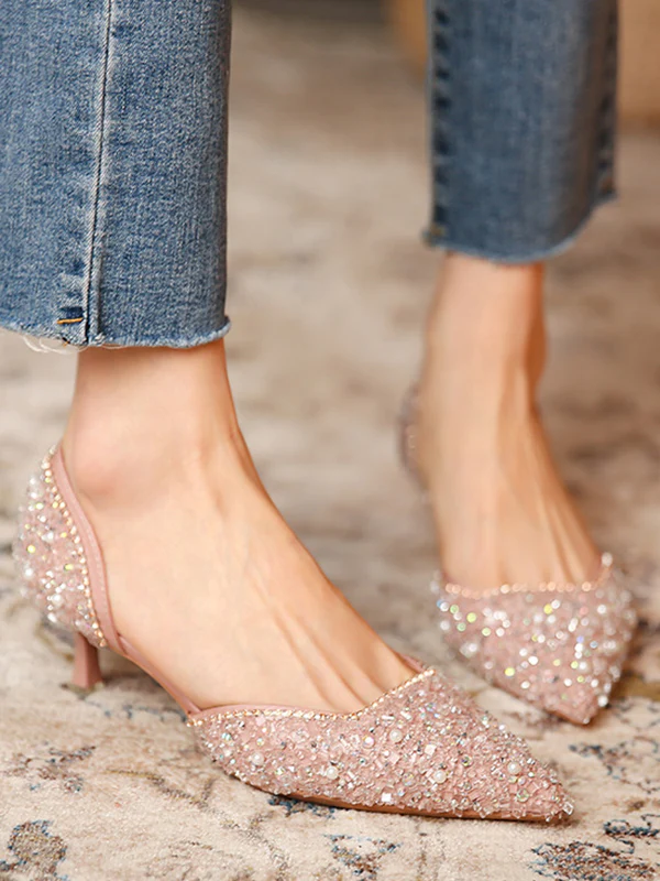 Rhinestone Shiny Pumps - Image 2
