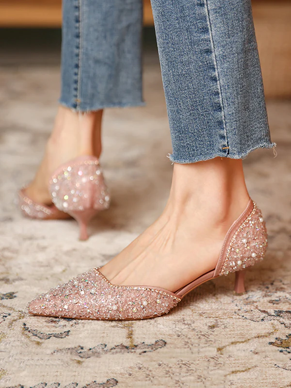 Rhinestone Shiny Pumps - Image 5