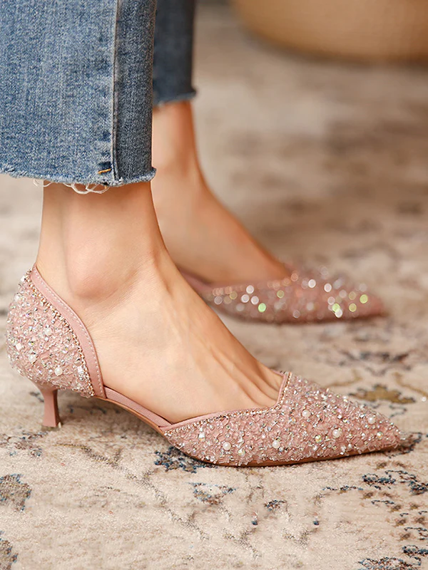 Rhinestone Shiny Pumps - Image 6