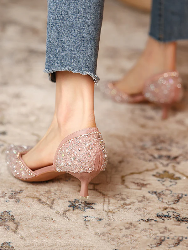 Rhinestone Shiny Pumps - Image 7
